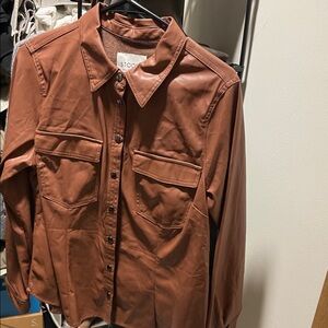 Stoosh Women's Brown Button Down Shirt